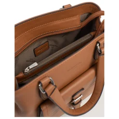 Sac porté main 2 poignées MIRABELLE Tan en cuir June beige moyen