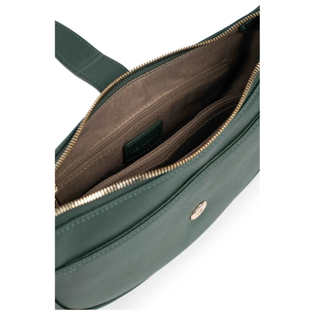 Sac porté épaule 1 anse AUDE Vert foncé Cara en cuir