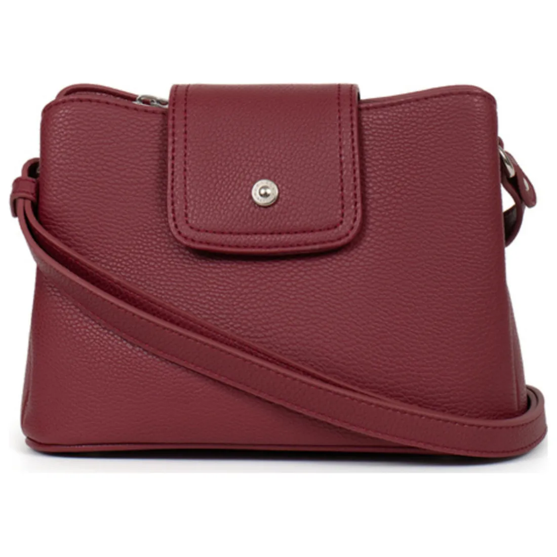Sac porté épaule 1 anse MAYA Carmin rouge Dee