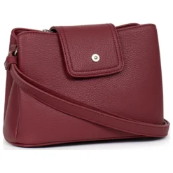 Sac porté épaule 1 anse MAYA Carmin rouge Dee