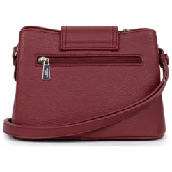 Sac porté épaule 1 anse MAYA Carmin rouge Dee