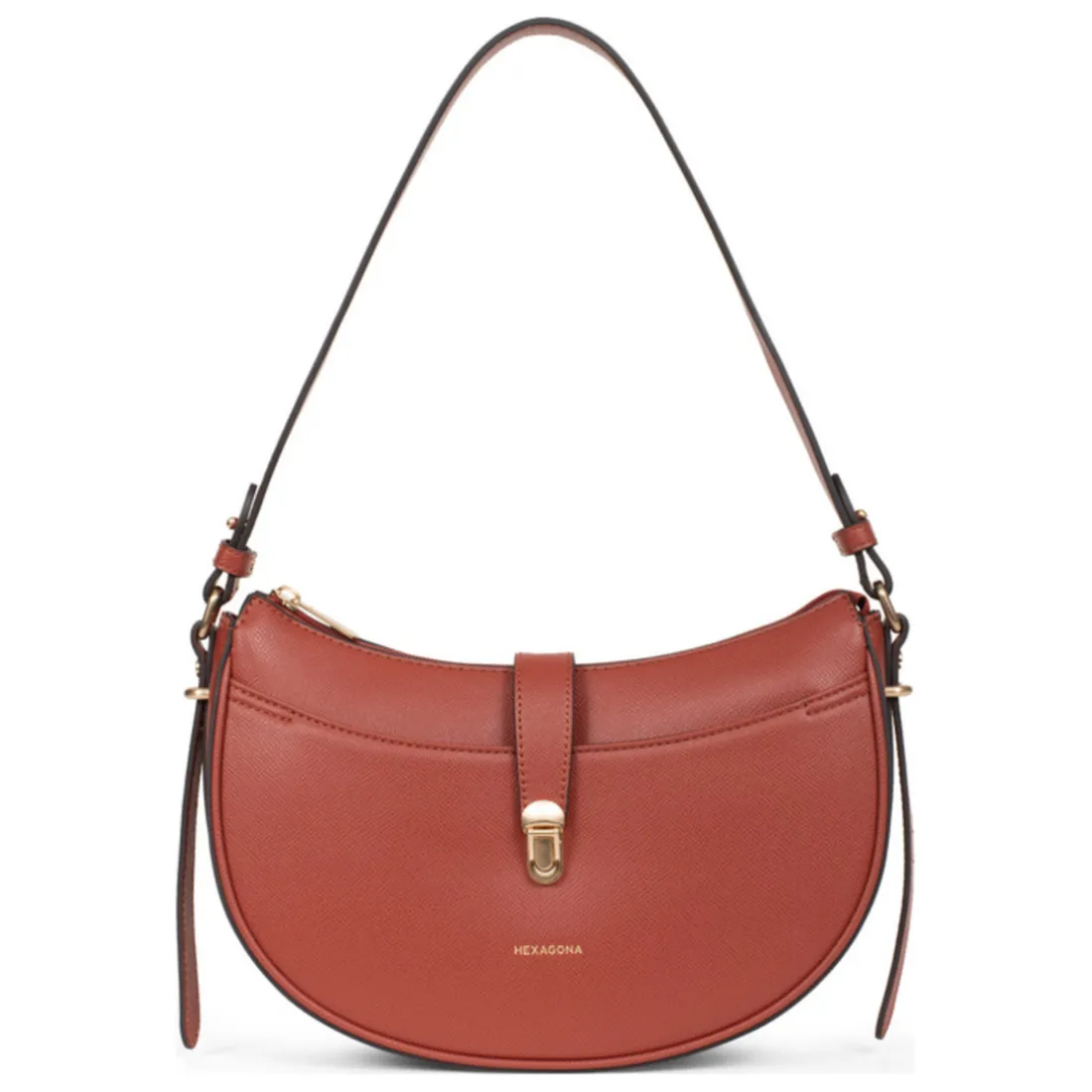 Sac porté épaule 1 anse MERLINE Brique Beth