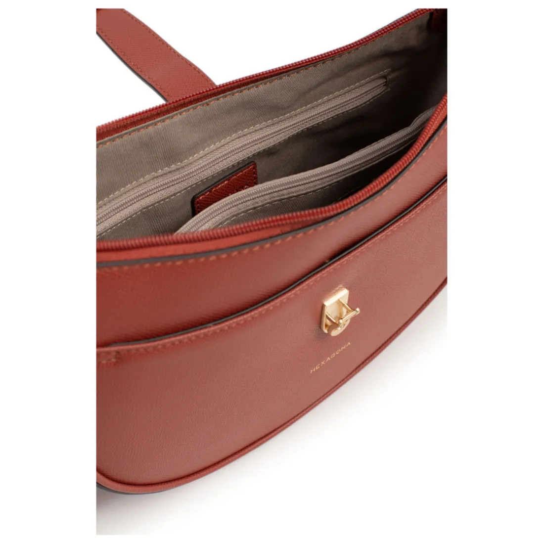 Sac porté épaule 1 anse MERLINE Brique Beth