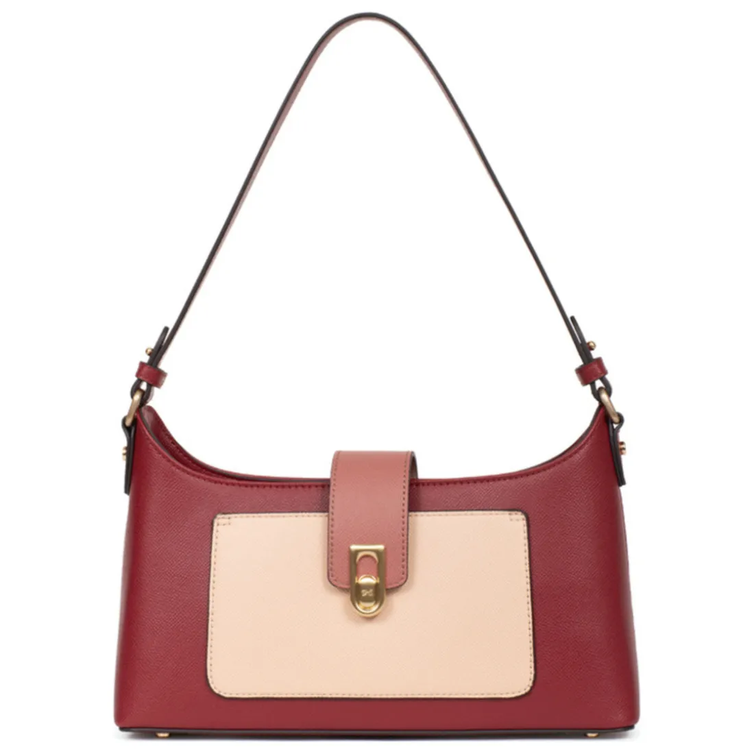 Sac porté épaule 1 anse MERLINE Bordeaux/Multicolore Lana