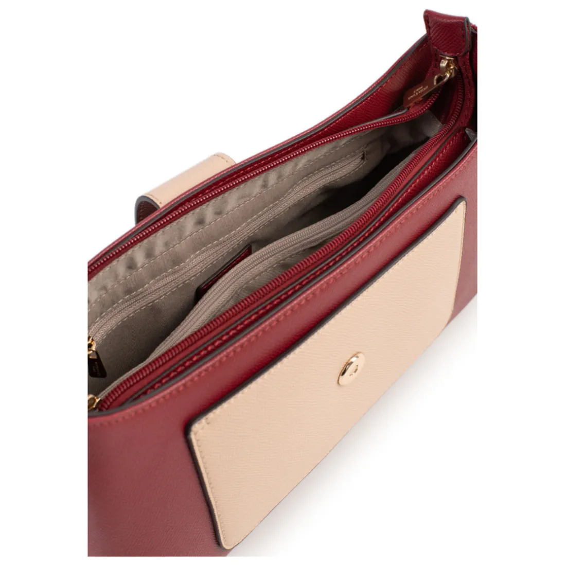 Sac porté épaule 1 anse MERLINE Bordeaux/Multicolore Lana