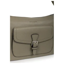 Sac porté épaule 1 anse MIRABELLE Olive en cuir Fawn