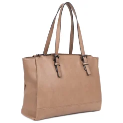Sac porté épaule 2 anses - A4 - Écorce - Gracieuse beige