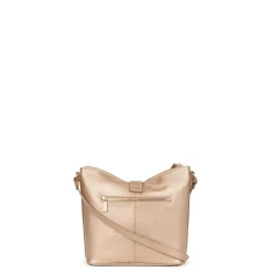 Sac porté travers ANDREA Doré en cuir Léa Ione