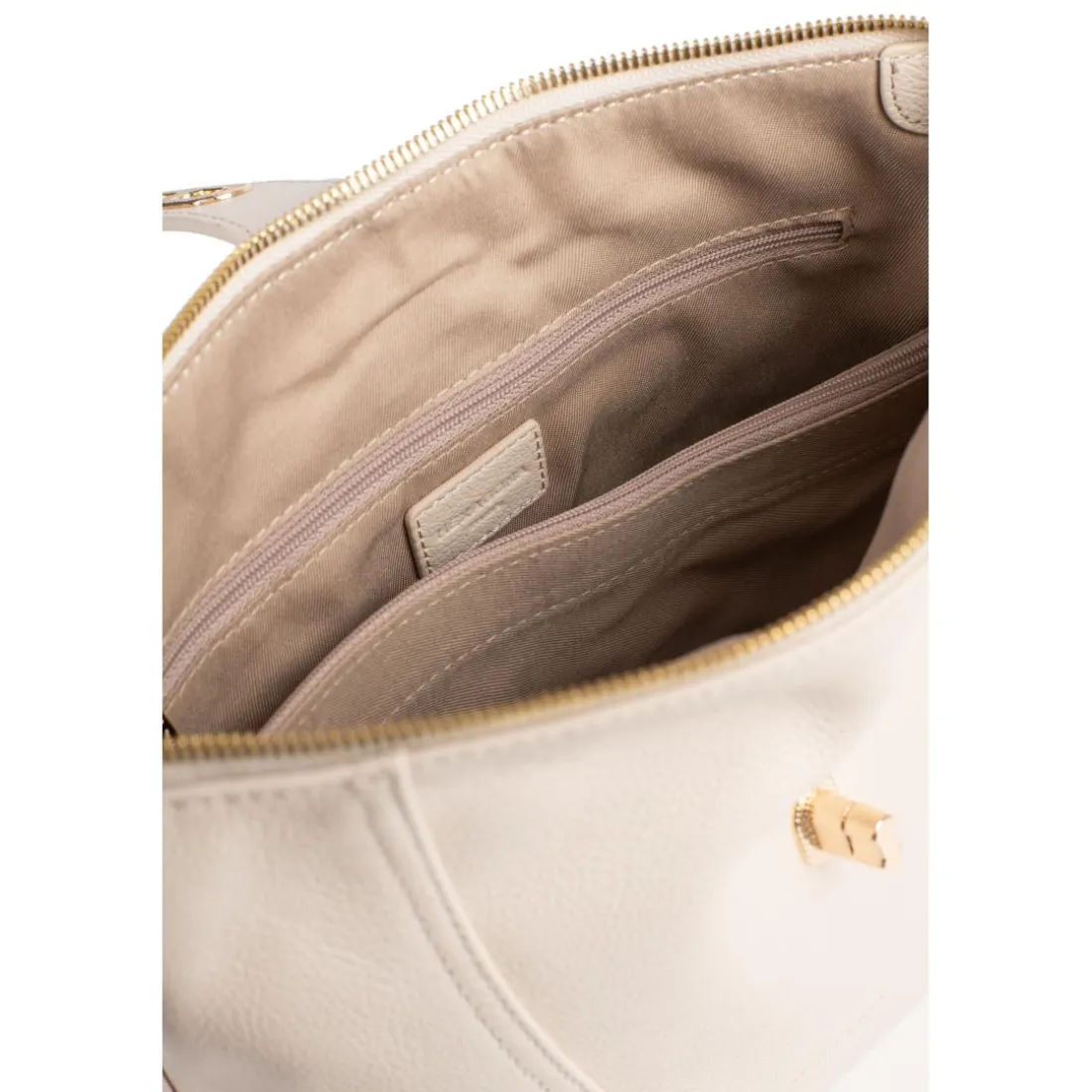 Sac porté travers ANDREA Ivoire en cuir Pax