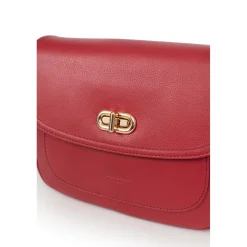 Sac porté travers ANDREA Rouge foncé en cuir Ode