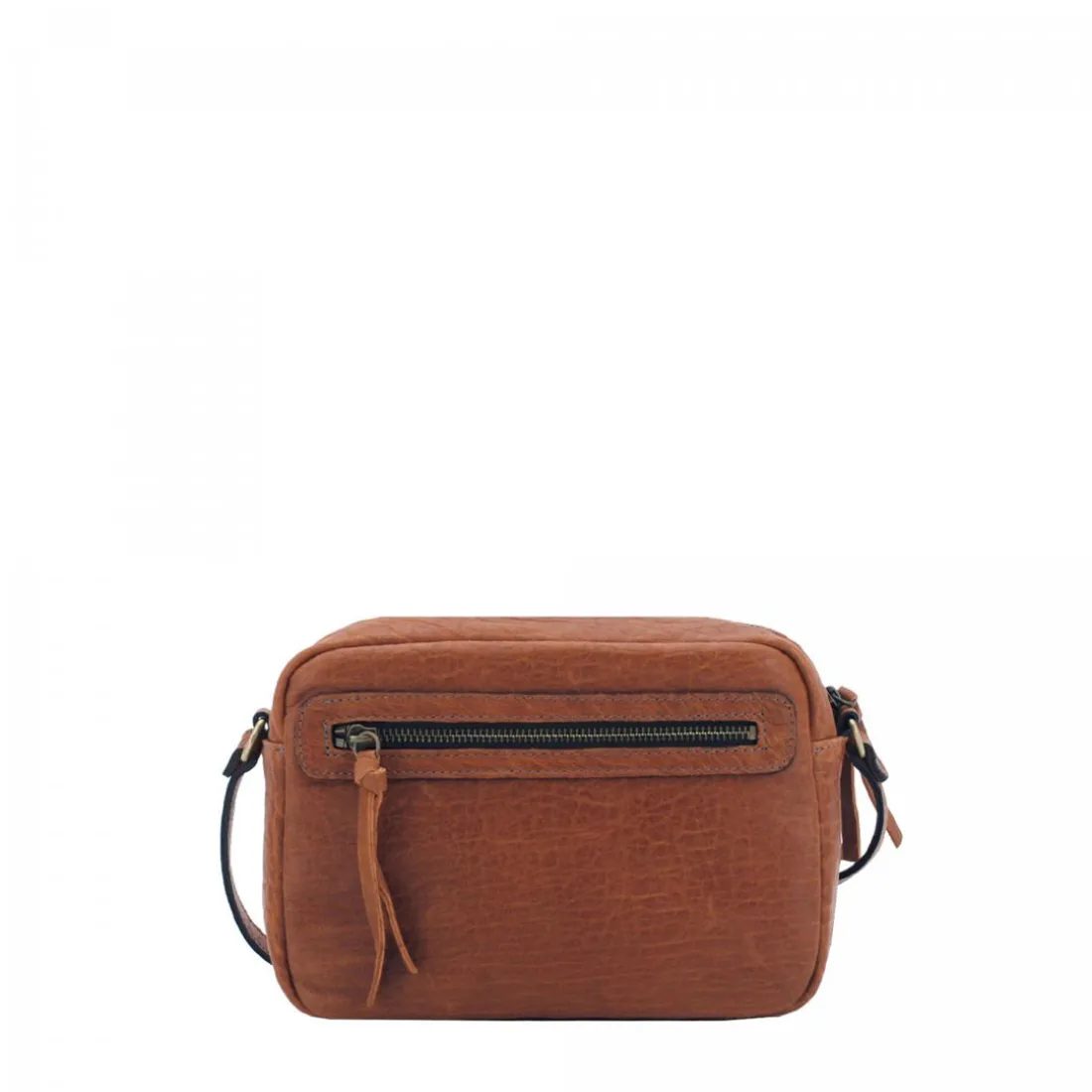 Sac porté travers avec bandoulière en Cuir - Camel CHABRAND