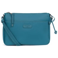 Sac porté travers bleu pétrole Bea