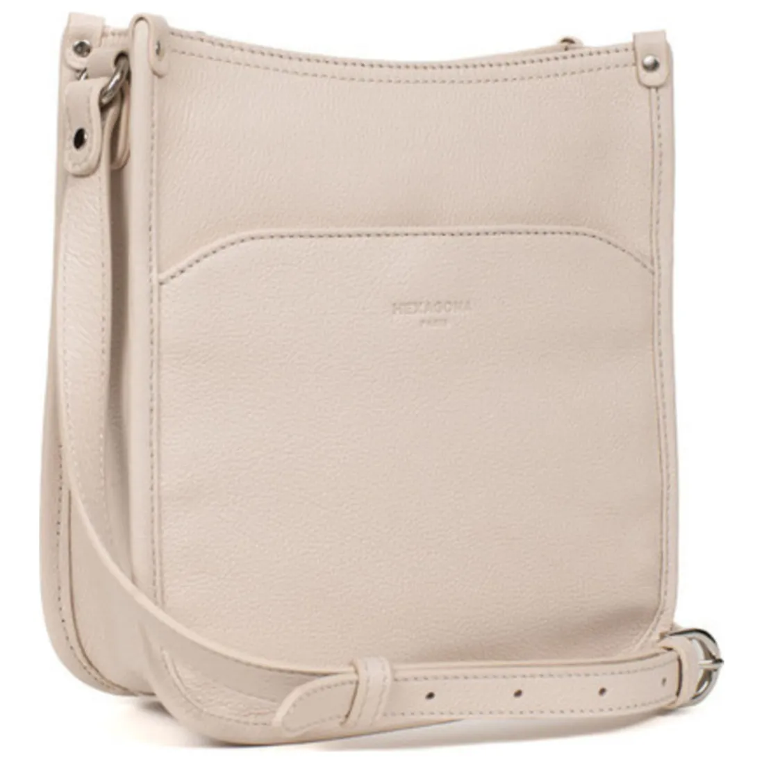 Sac porté travers CONFORT Ivoire en cuir Skye