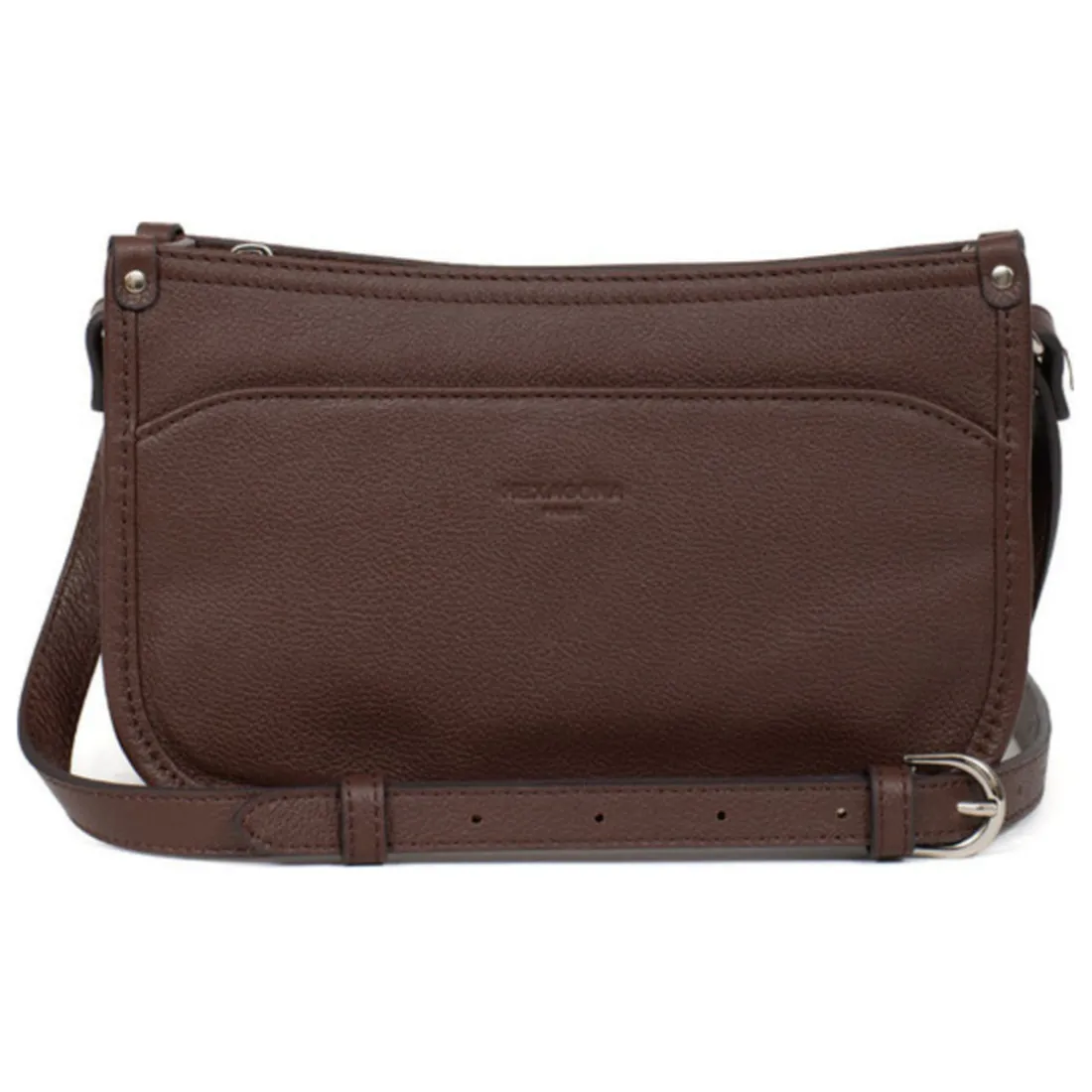 Sac porté travers CONFORT Chocolat en cuir Julia