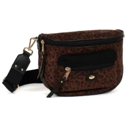 Sac porté travers LEONIE Imprimé Chocolat Isla