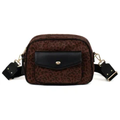 Sac porté travers LEONIE Imprimé Chocolat Elia