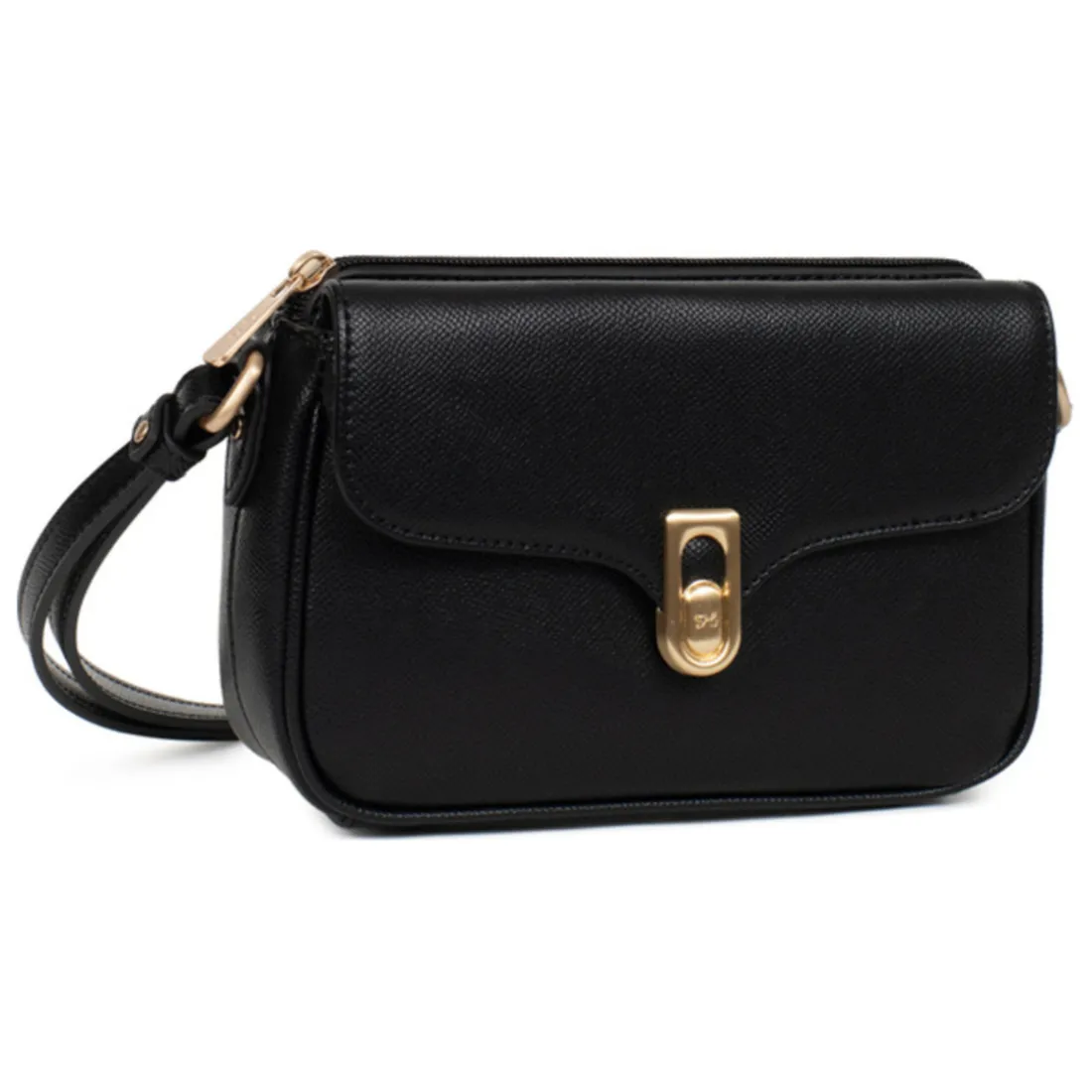 Sac porté travers MERLINE Noir Élise Alice