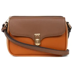 Sac porté travers MERLINE Chocolat/Multicolore Lara