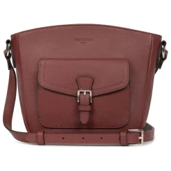 Sac porté travers MIRABELLE Bordeaux en cuir Zadie