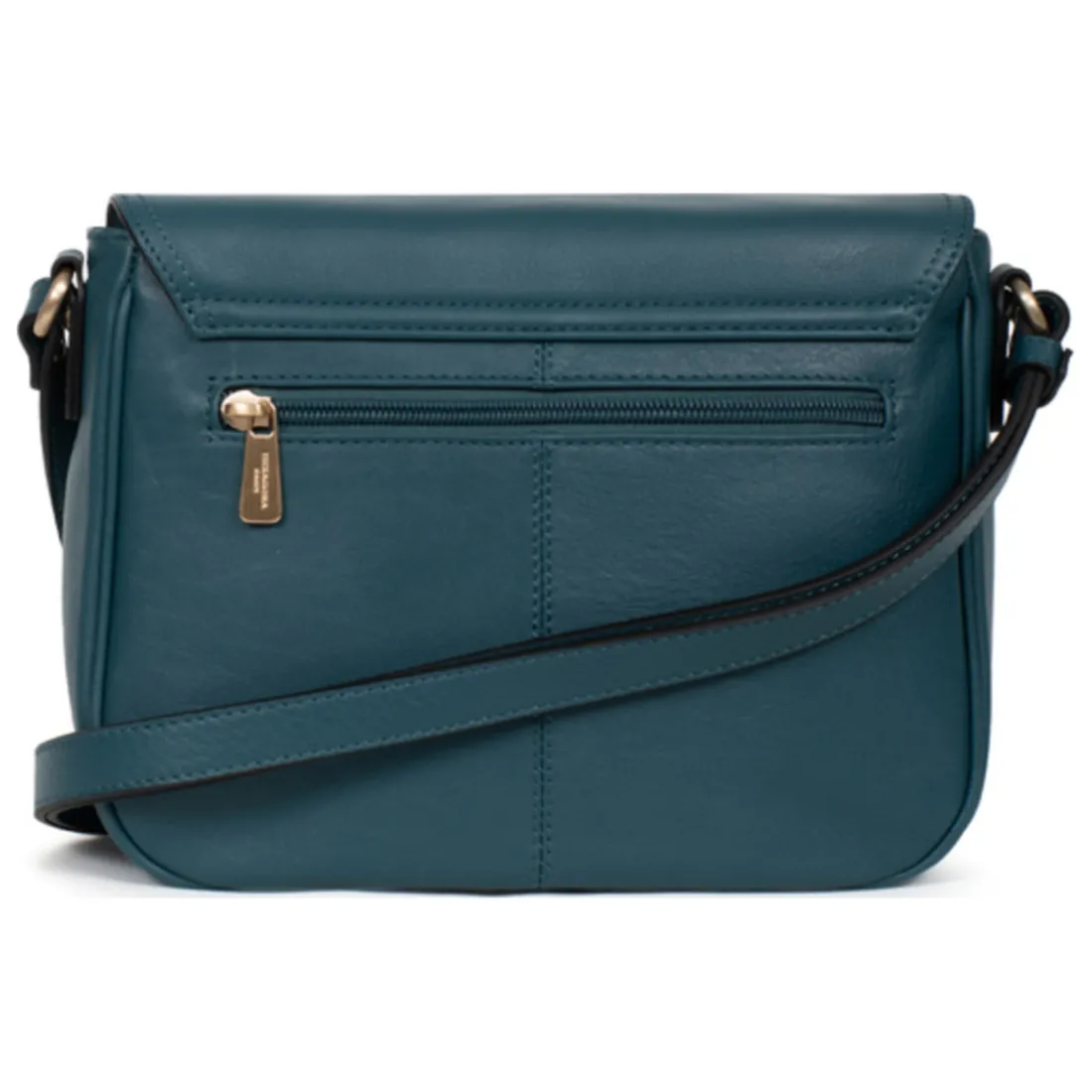 Sac porté travers TAIMA Bleu pétrole en cuir Elsie