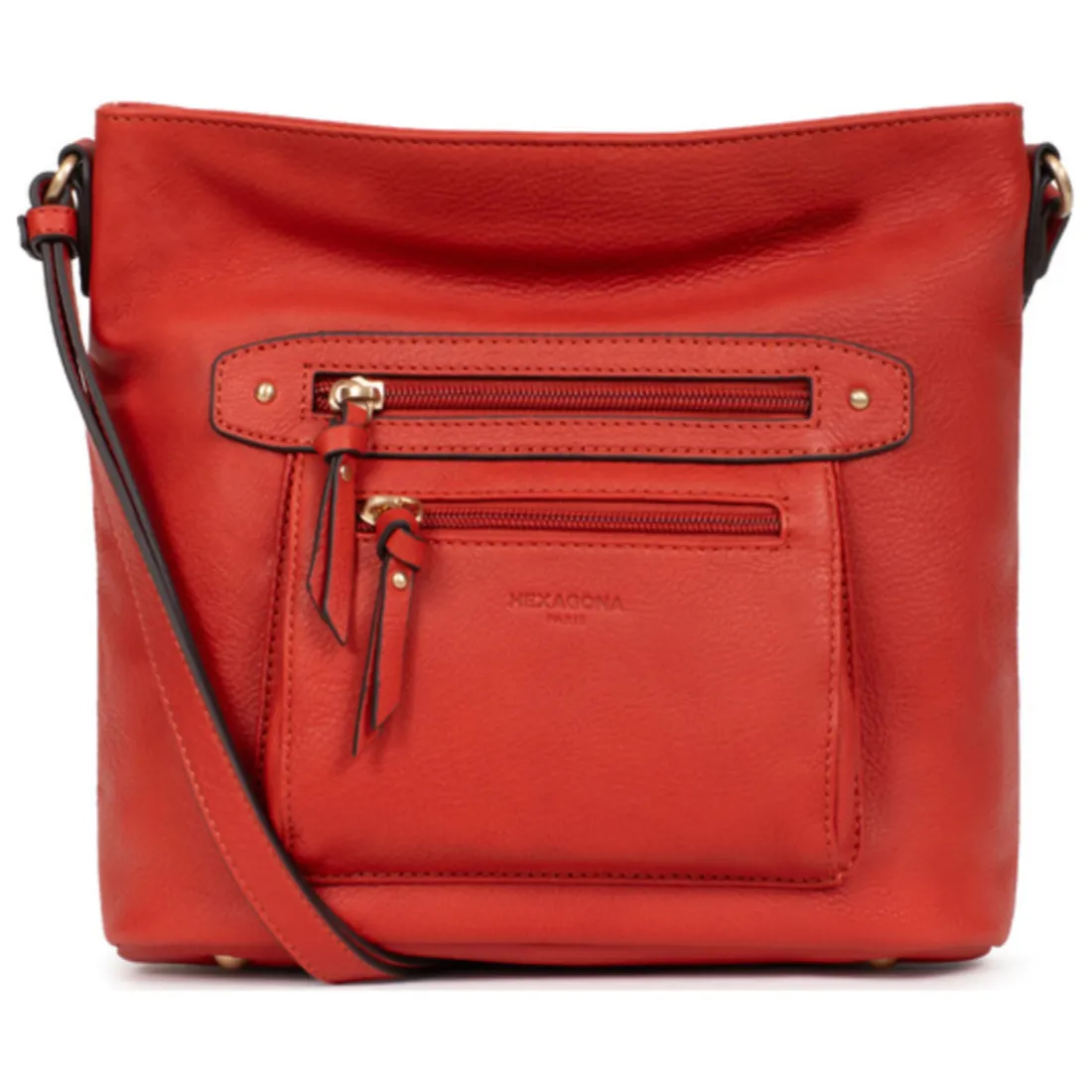 Sac porté travers TAIMA Orange en cuir Vera