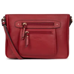 Sac porté travers TAIMA Rouge foncé en cuir Lena