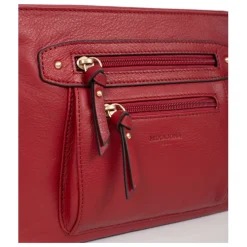 Sac porté travers TAIMA Rouge foncé en cuir Lena
