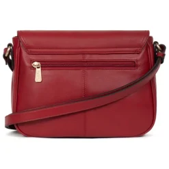 Sac porté travers TAIMA Rouge foncé en cuir Vera