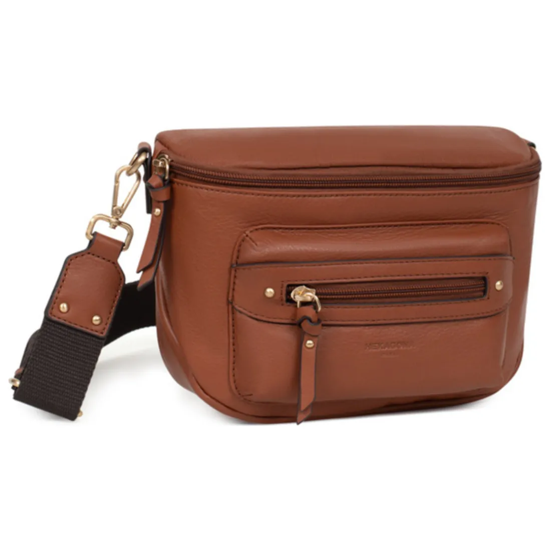 Sac porté travers TAIMA Terre en cuir Elle