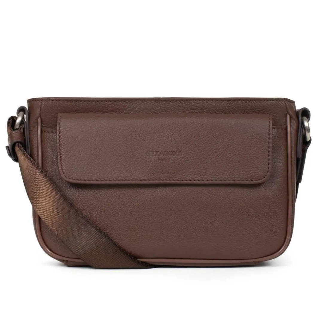 Sac reporter Cuir CONFORT Chocolat Zadie