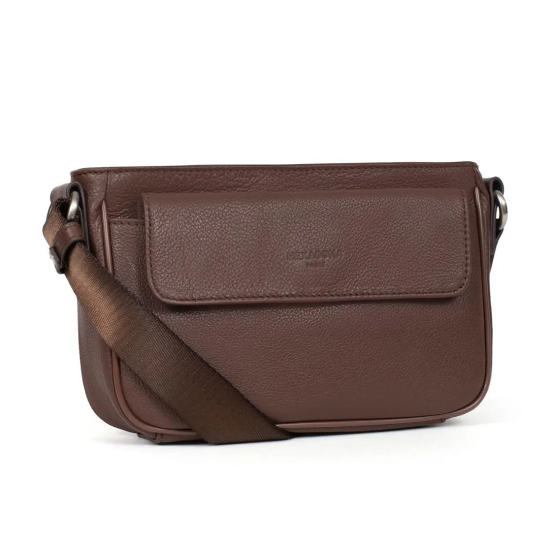 Sac reporter Cuir CONFORT Chocolat Zadie