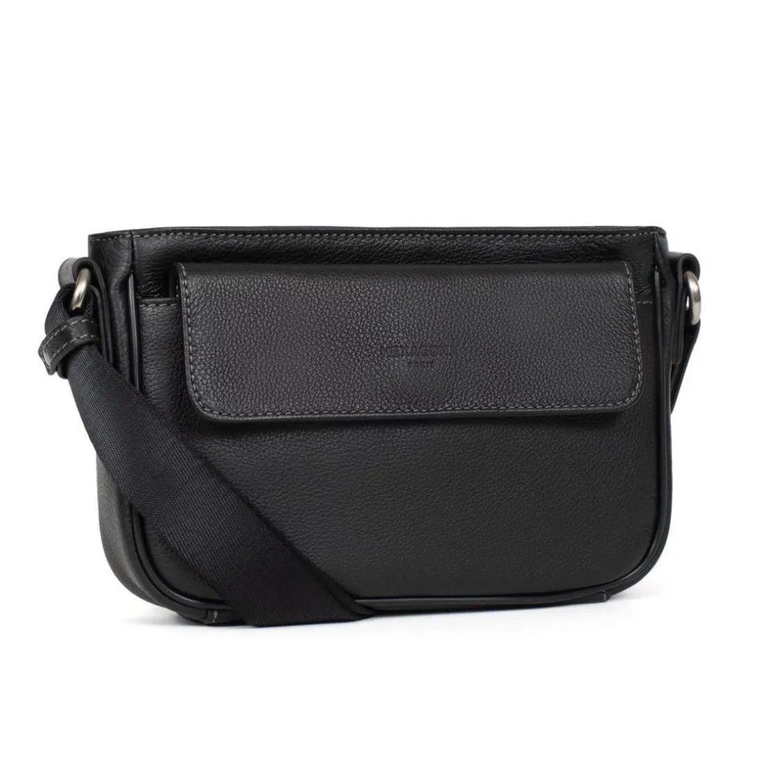 Sac reporter Cuir CONFORT Noir Kara