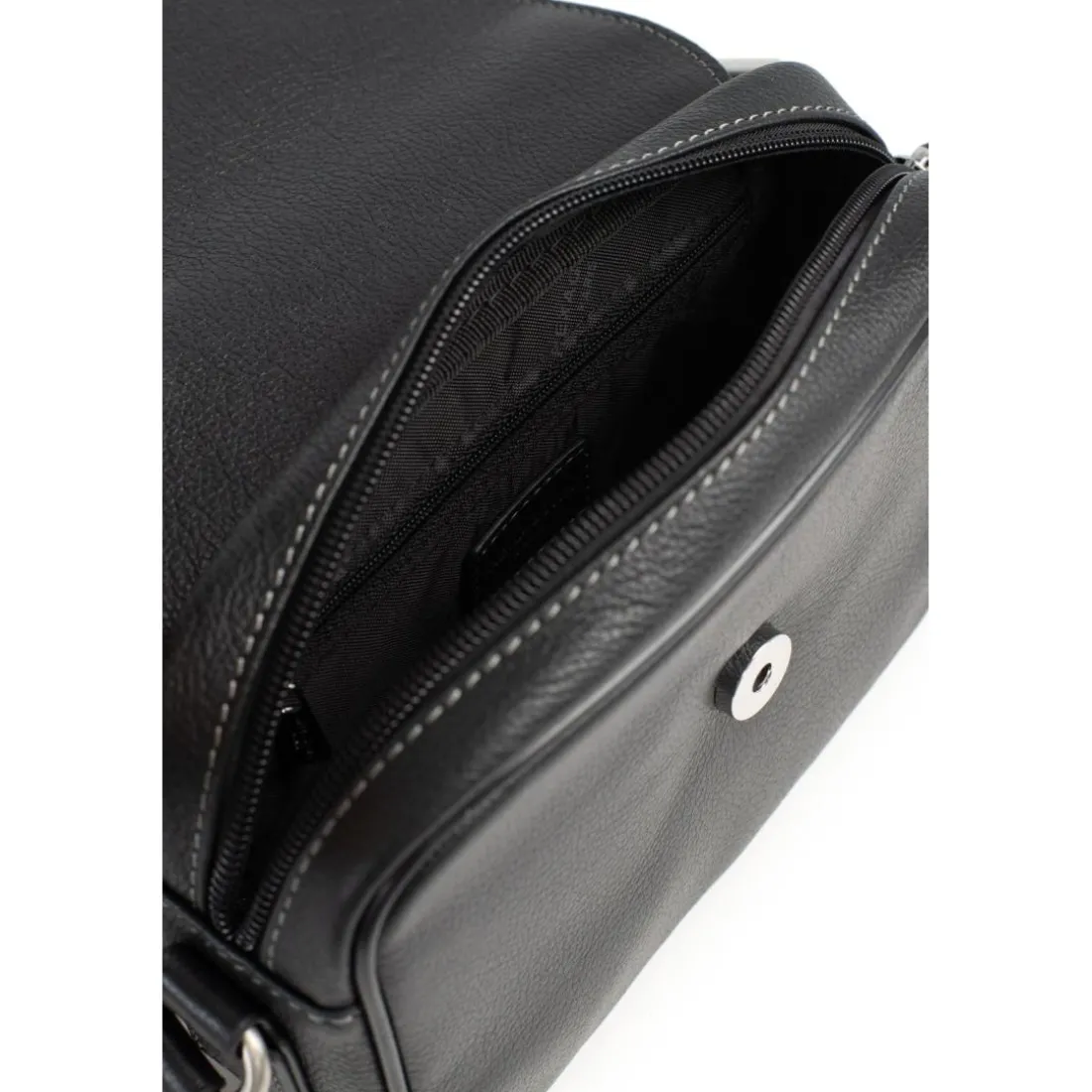 Sac reporter Cuir CONFORT Noir Queen