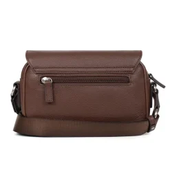 Sac reporter Cuir CONFORT Chocolat Rae