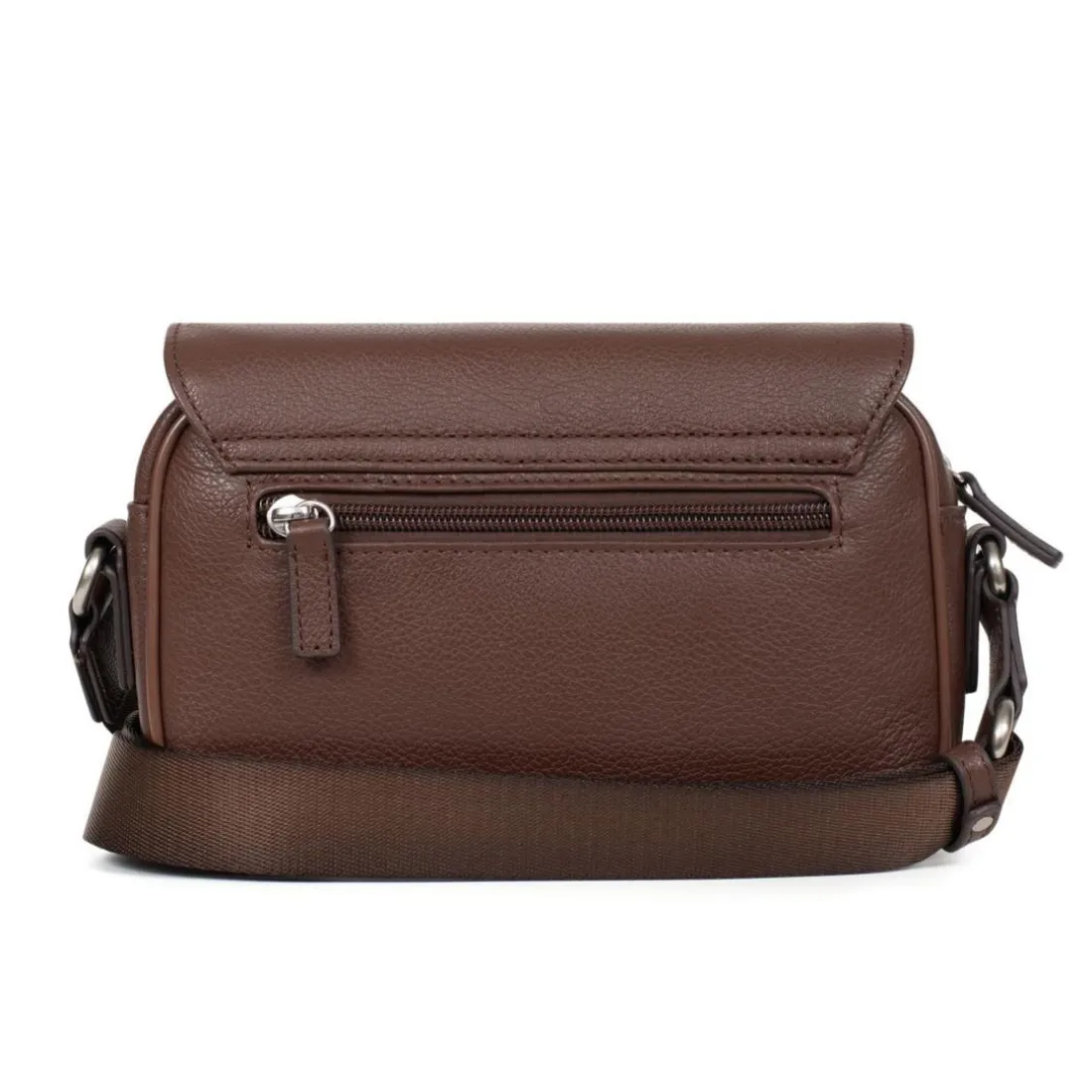 Sac reporter Cuir CONFORT Chocolat Rae