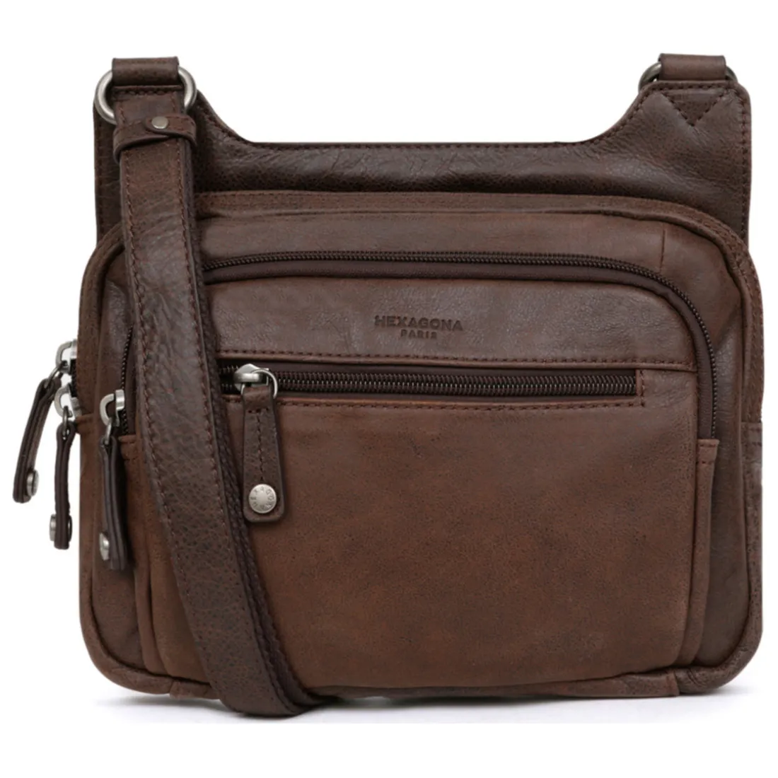 Sac reporter Cuir INSTINCT Marron Ty
