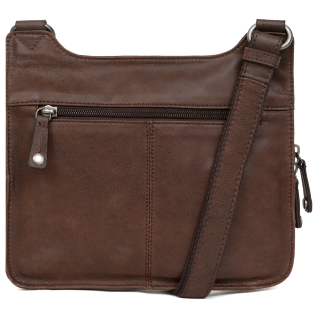 Sac reporter Cuir INSTINCT Marron Ty