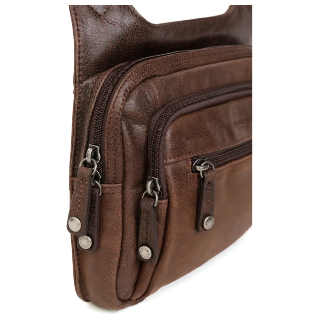 Sac reporter Cuir INSTINCT Marron Ty