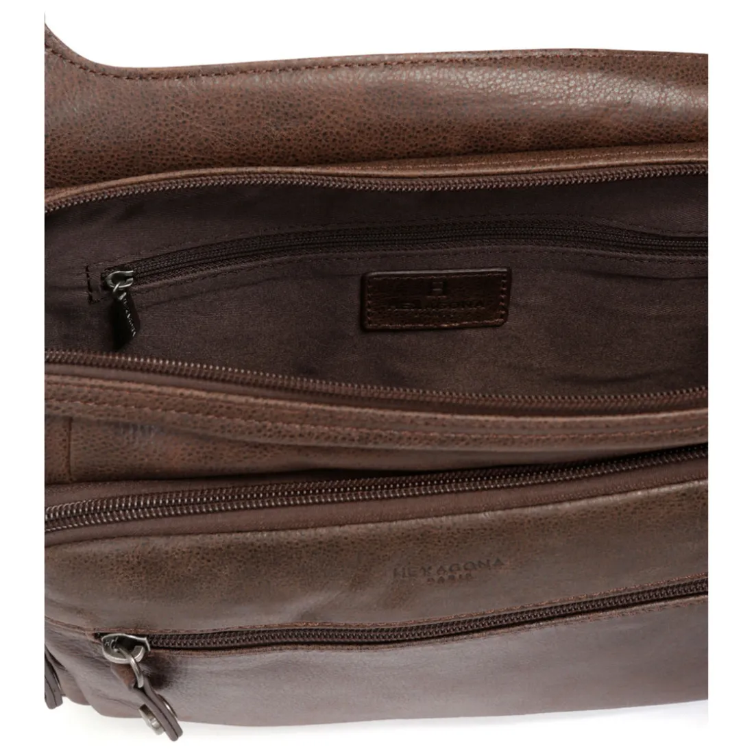 Sac reporter Cuir INSTINCT Marron Leo