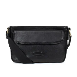Sac reporter Cuir STUART Noir Mila