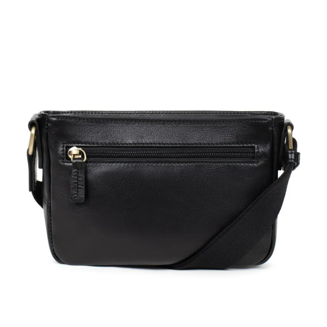Sac reporter Cuir STUART Noir Mila