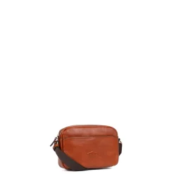 Sac reporter STUART Cognac en cuir Xia