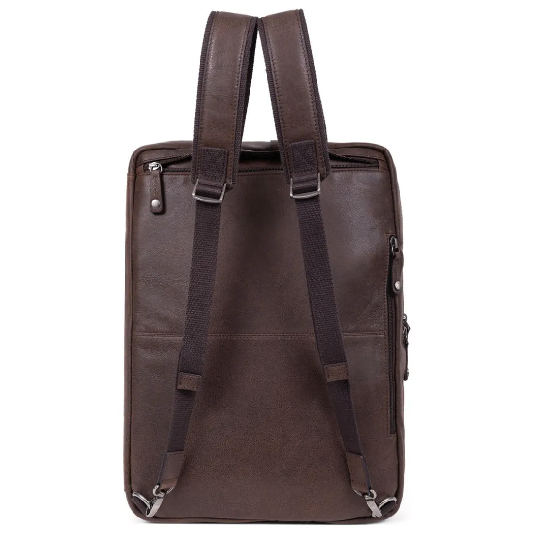 Sac transformable 15'' & A4 Cuir INSTINCT Marron