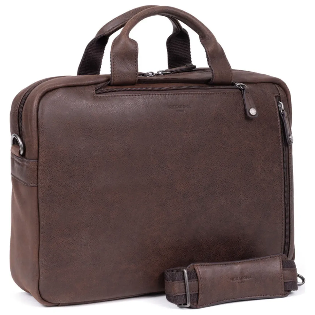 Sac transformable 13'' & A4 Cuir INSTINCT Marron