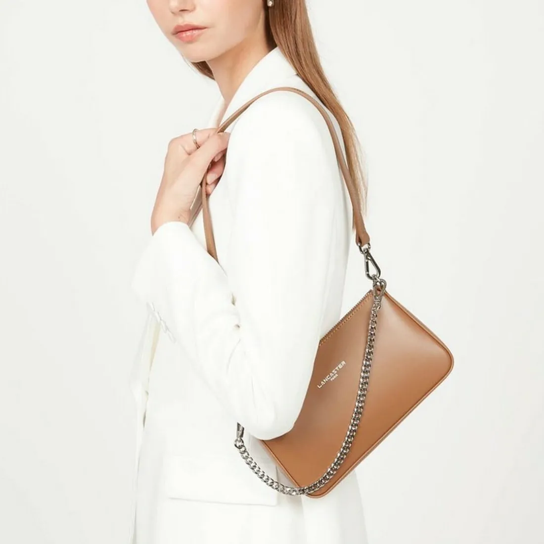 Sac trotteur Suave Even en cuir camel