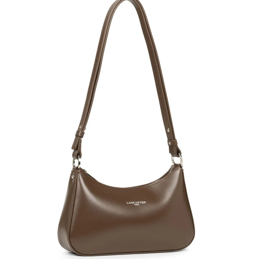 Sac trotteur Zippé Suave Ace marron en cuir