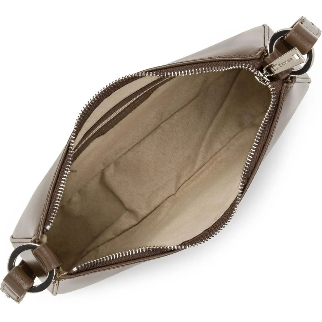 Sac trotteur Zippé Suave Ace marron en cuir