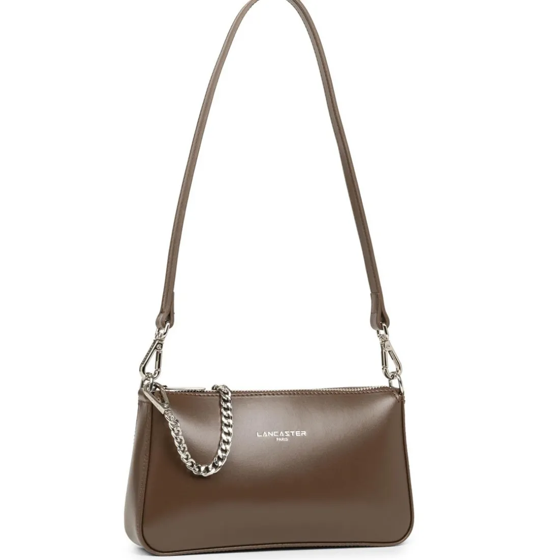 Sac trotteur Zippée Suave Even marron en cuir