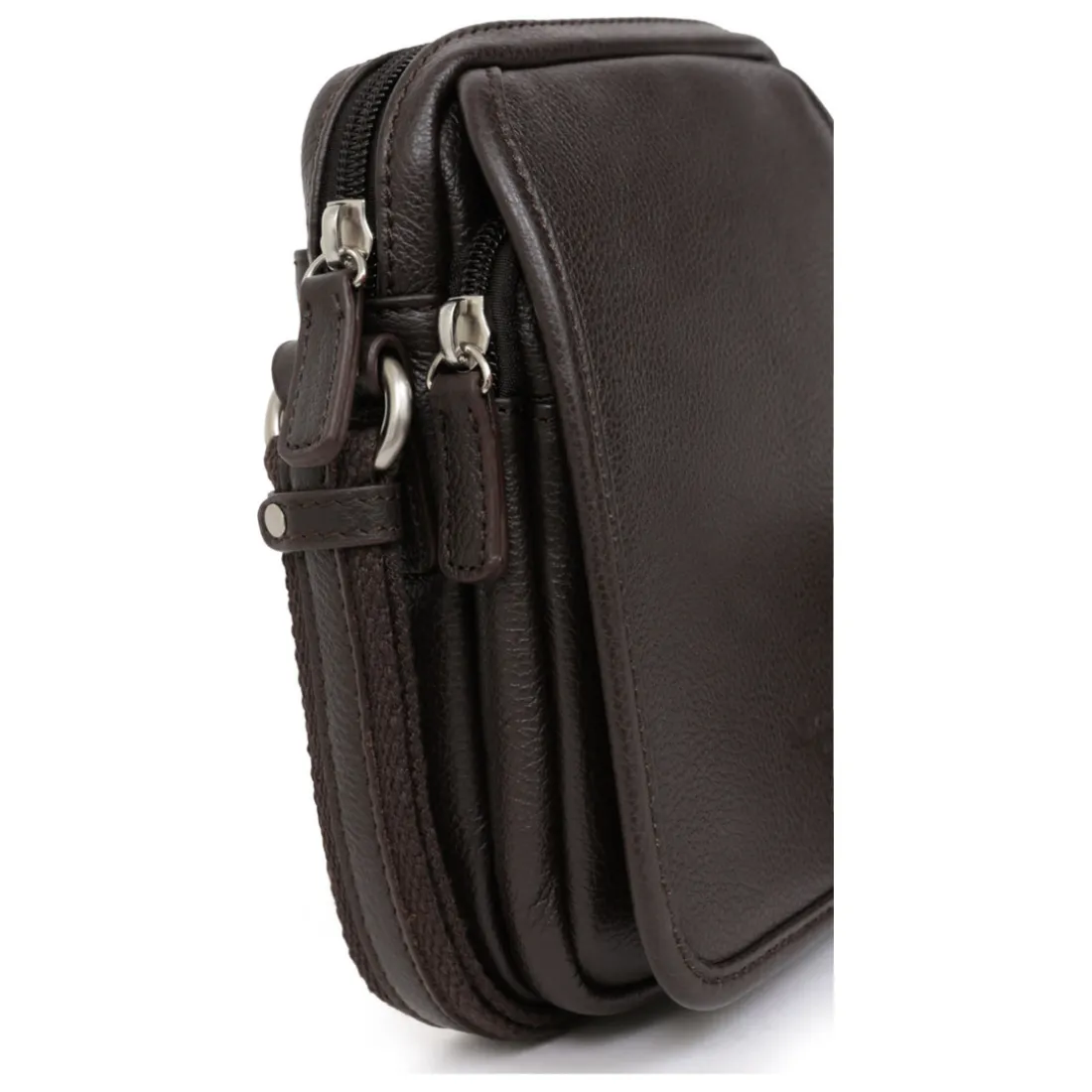 Sacoche Cuir CONFORT Marron foncé Leo