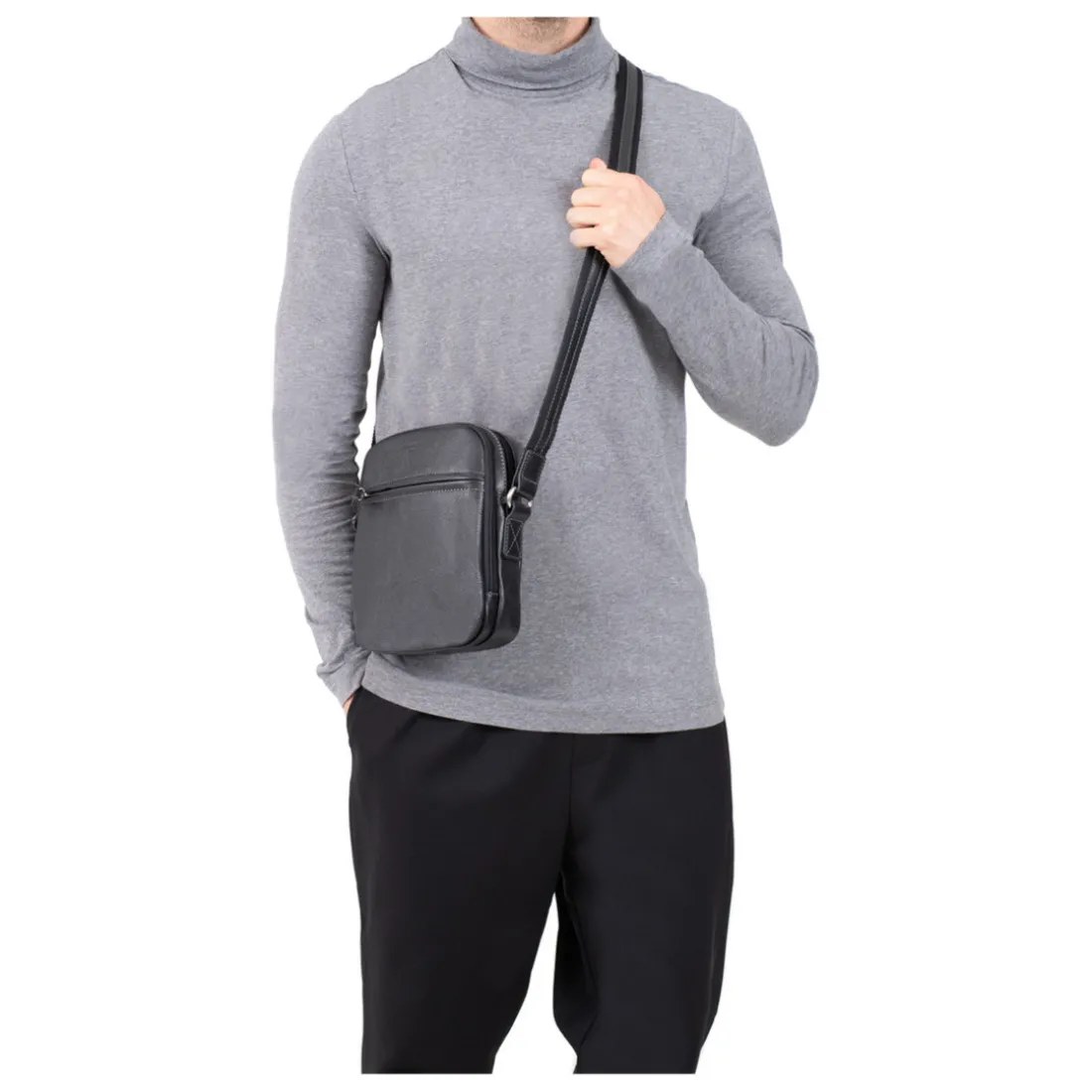 Sacoche Cuir CONFORT Marron foncé Nate